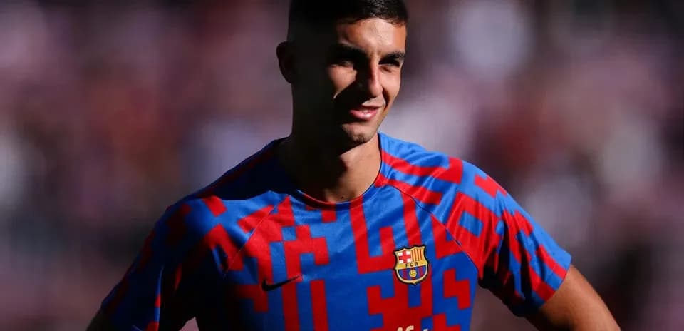 Player in Barcelona kit smiling during event
