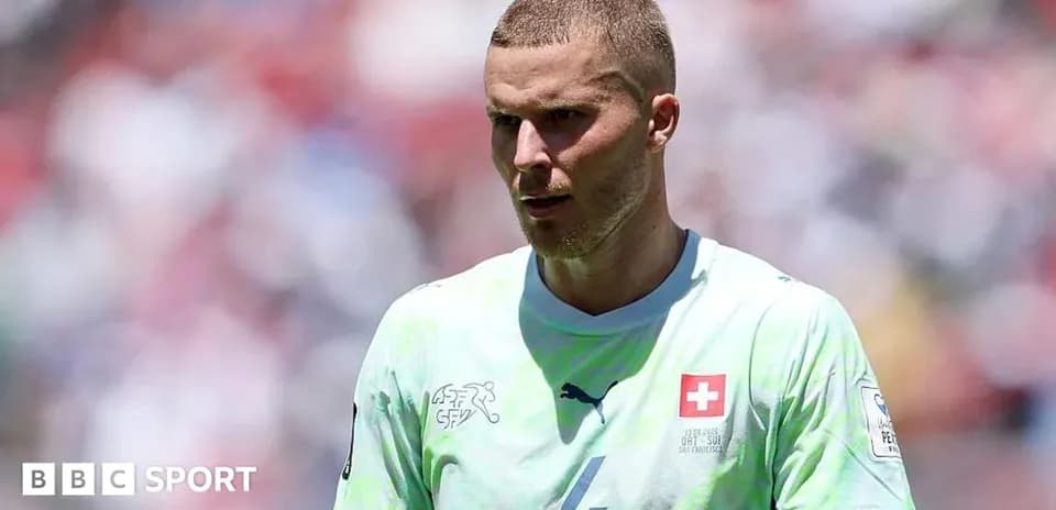 Player in Swiss jersey during match on field
