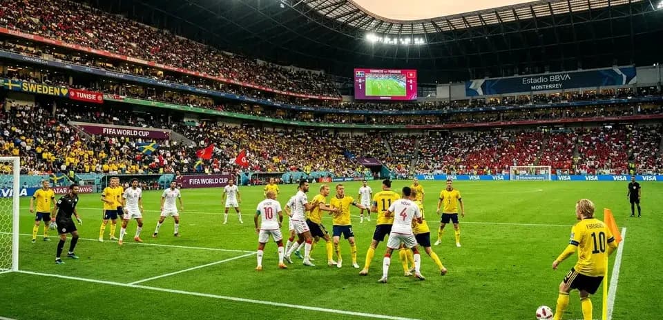 Sweden vs Tunisia match during FIFA World Cup