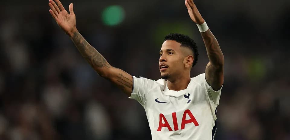 Player celebrating during a match for Tottenham