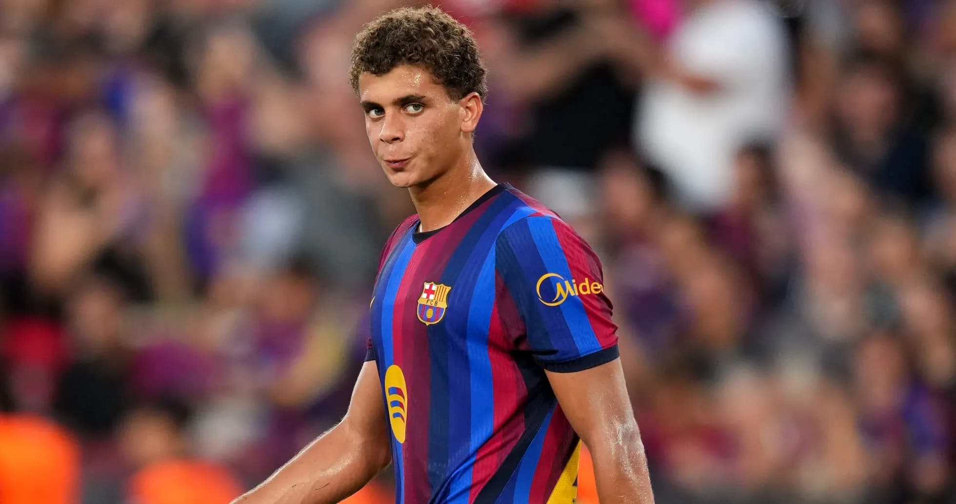 Barcelona player on field during match