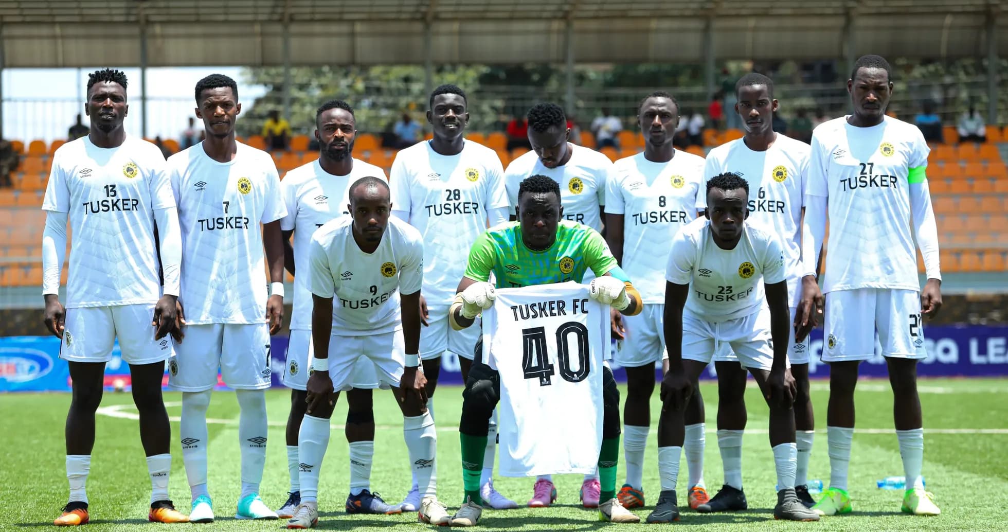 Tusker FC team posing for a photo