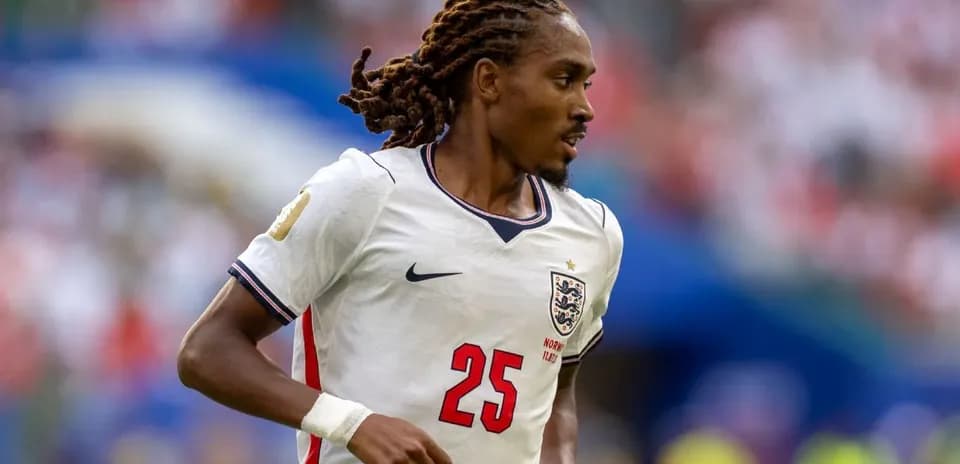 Player wearing England jersey during a match