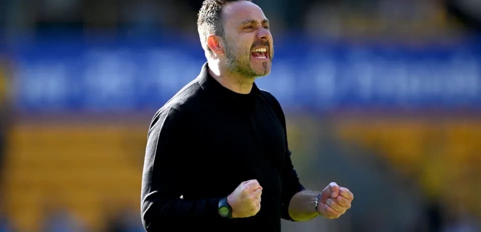Manager celebrating on the sidelines during match