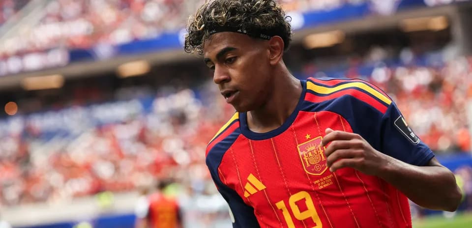 Player wearing Spain jersey during a match
