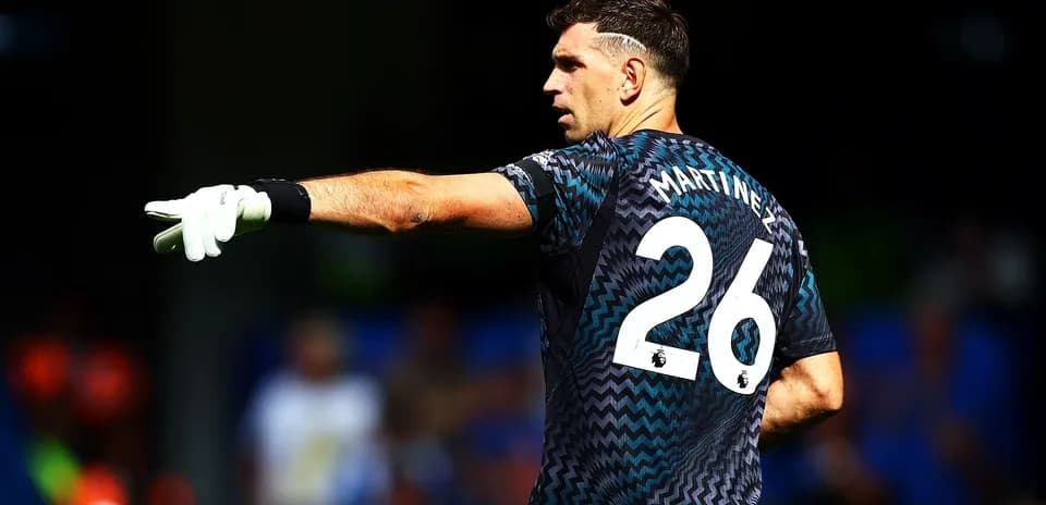 Goalkeeper pointing during match action