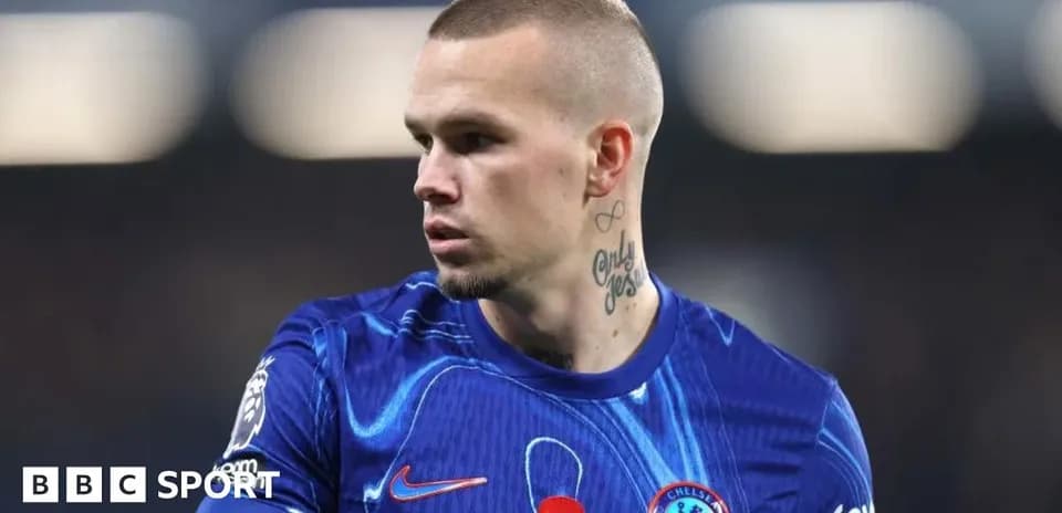 Player wearing Chelsea jersey during match