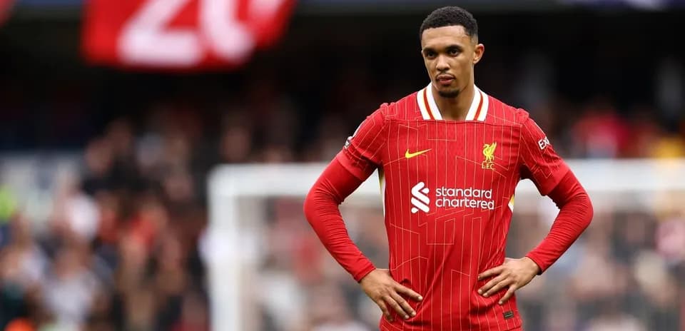 Trent Alexander-Arnold in Liverpool kit on pitch