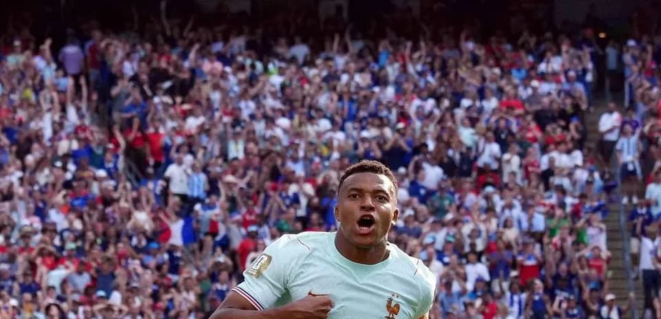 Player celebrating goal during FIFA World Cup match