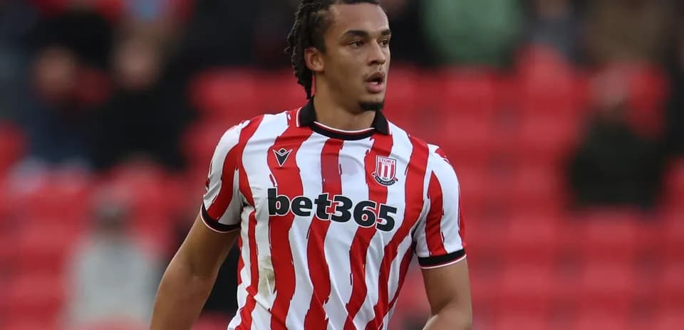 Stoke City player on the pitch during a match
