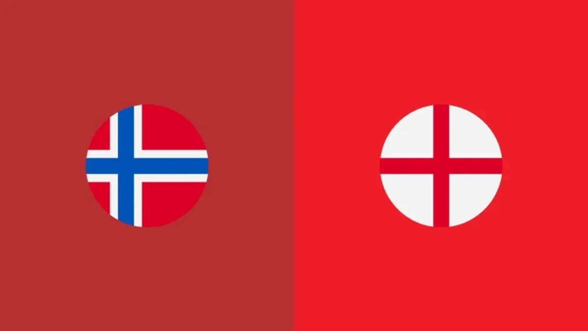 Norway and England flags side by side