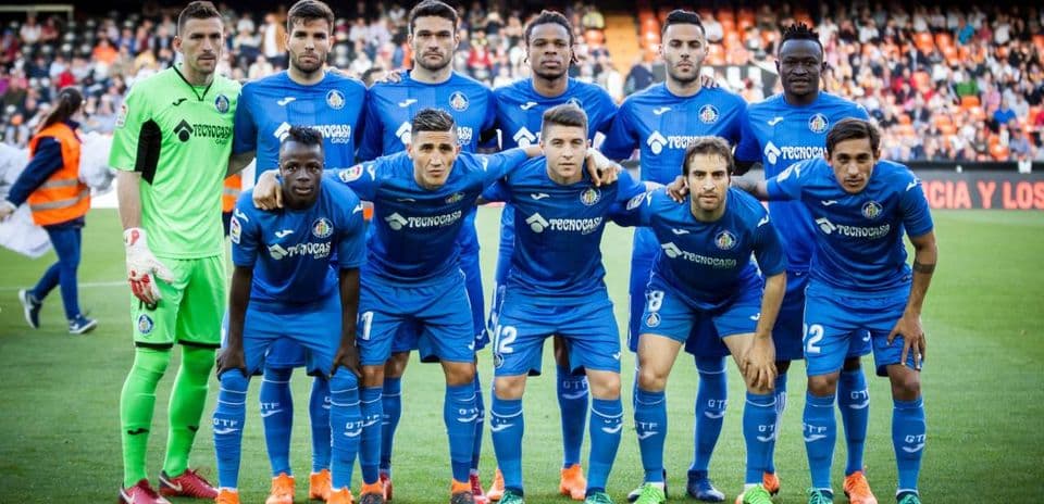 Getafe team lineup before La Liga match
