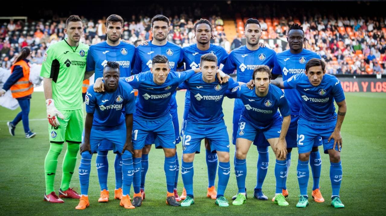 Getafe team lineup before La Liga match