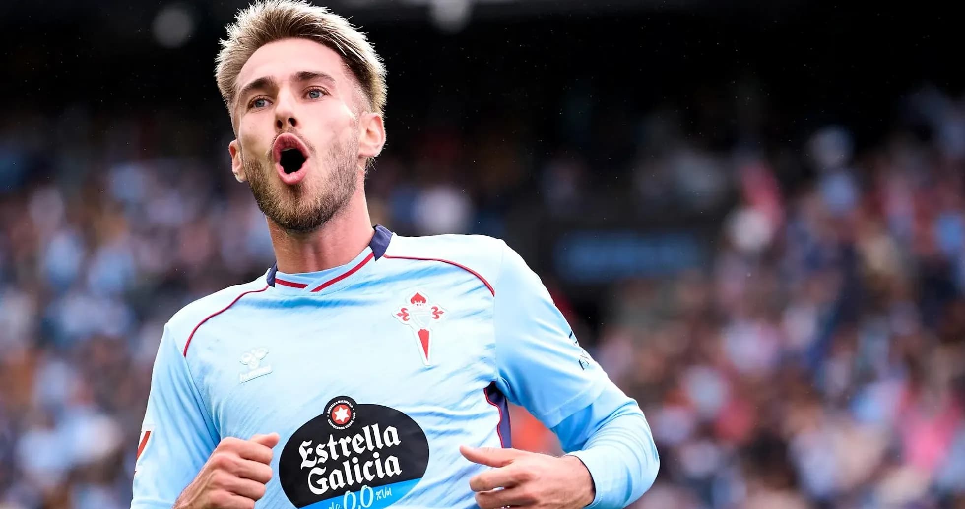 Celta Vigo player celebrating during a match
