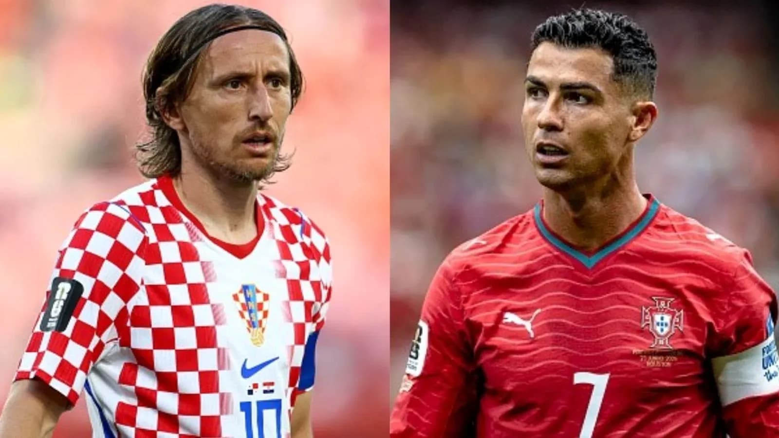 Modric and Ronaldo during World Cup match