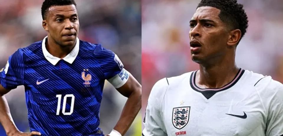 Kylian Mbappé and Jude Bellingham during match