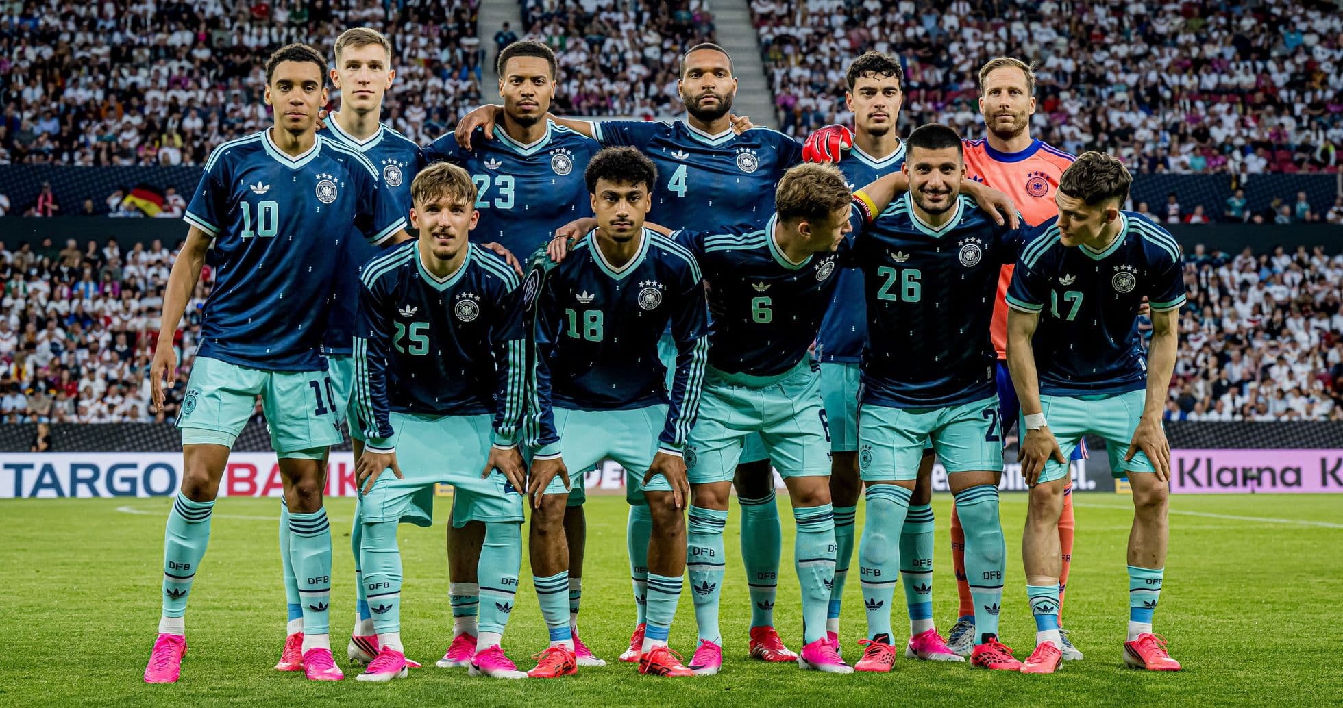 German national team posing before a match
