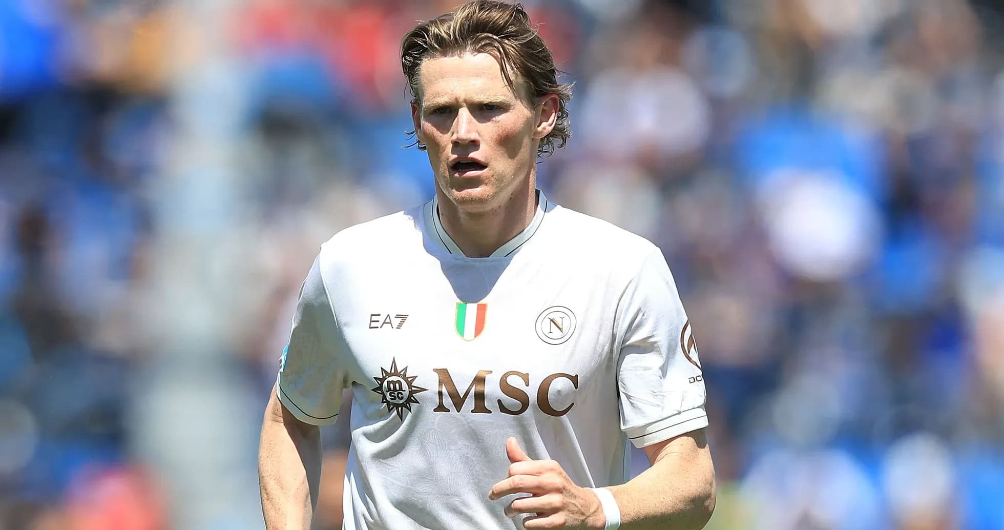 Player running on the pitch during a match