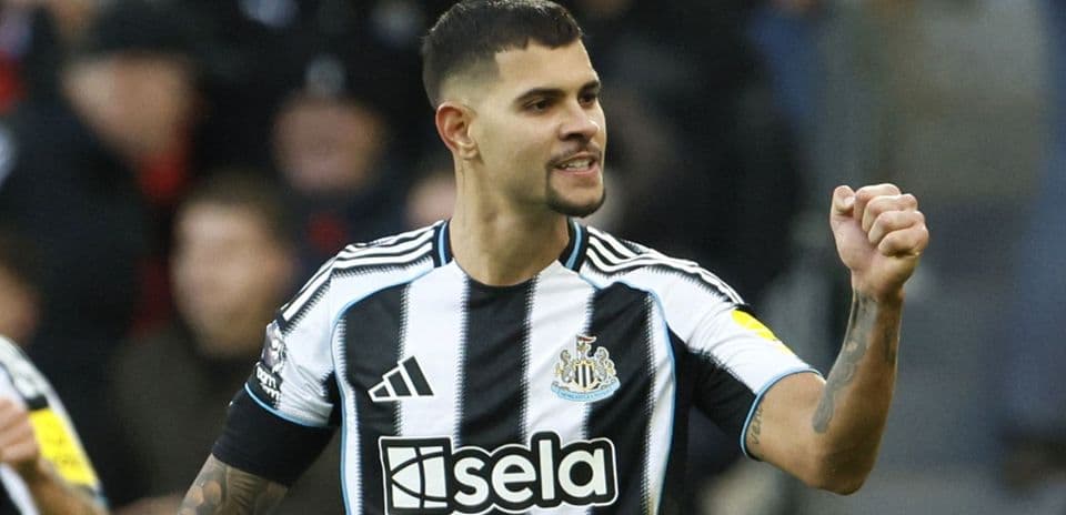 Newcastle player celebrating a goal