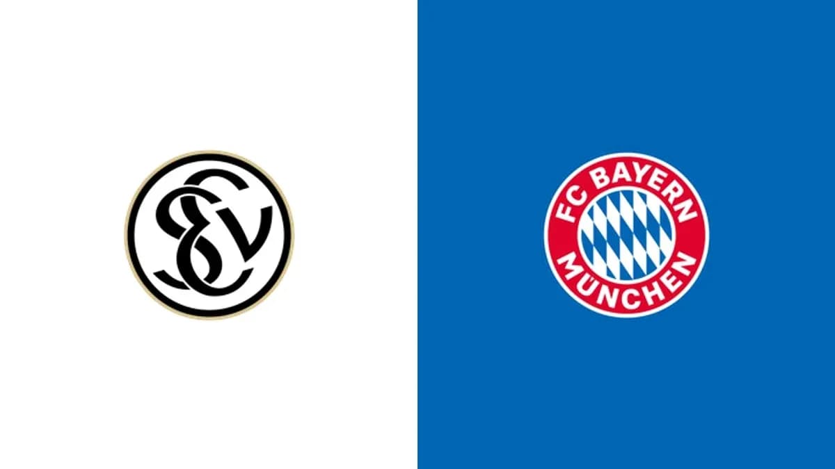 Logos of SV Wehen Wiesbaden and FC Bayern München