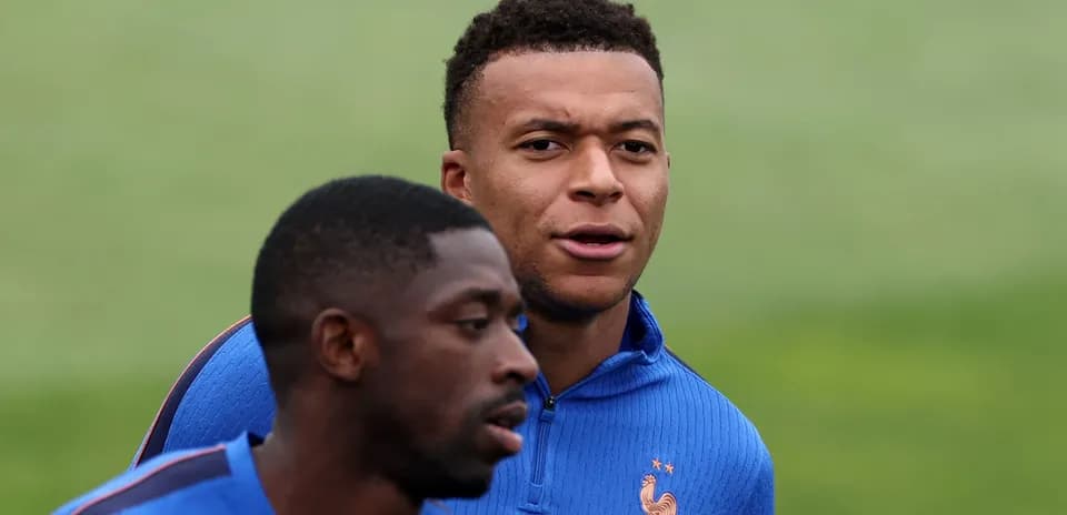 Two players training during a football practice session