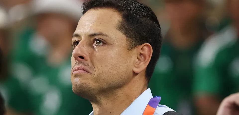 Man with a tear watching a sporting event