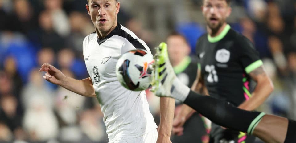 Player attempting to control the ball during match