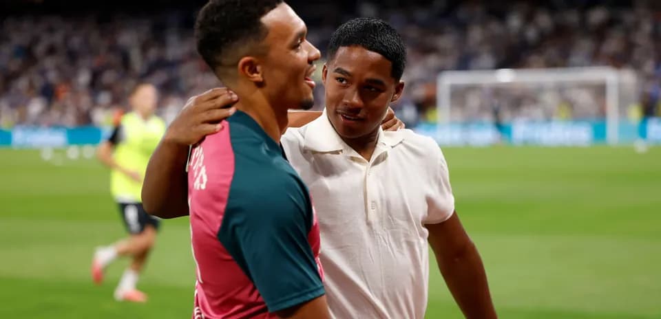 Two players sharing a moment on the field