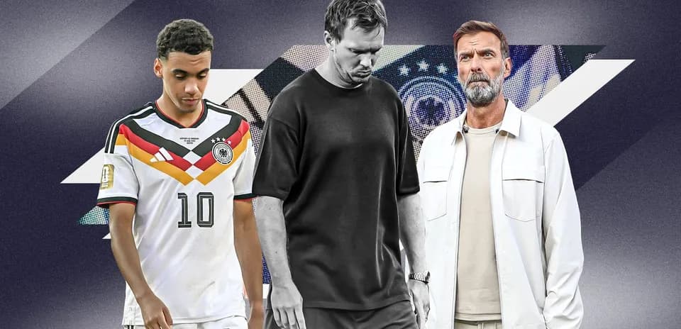 Three men in sports attire against a graphic background