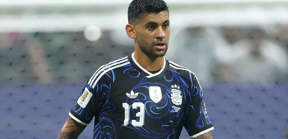 Player wearing Argentina jersey on the field