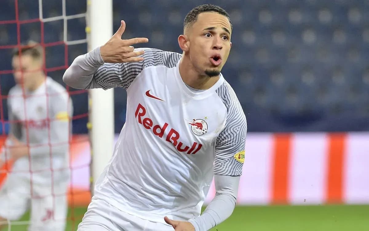 Red Bull Salzburg player celebrating a goal
