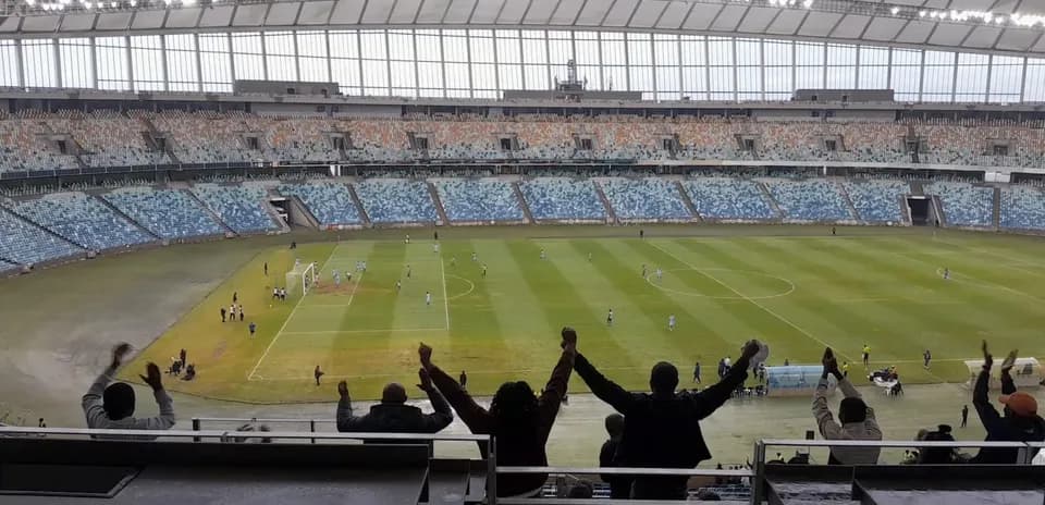 Fans celebrating during Rukinzo vs Durban City match