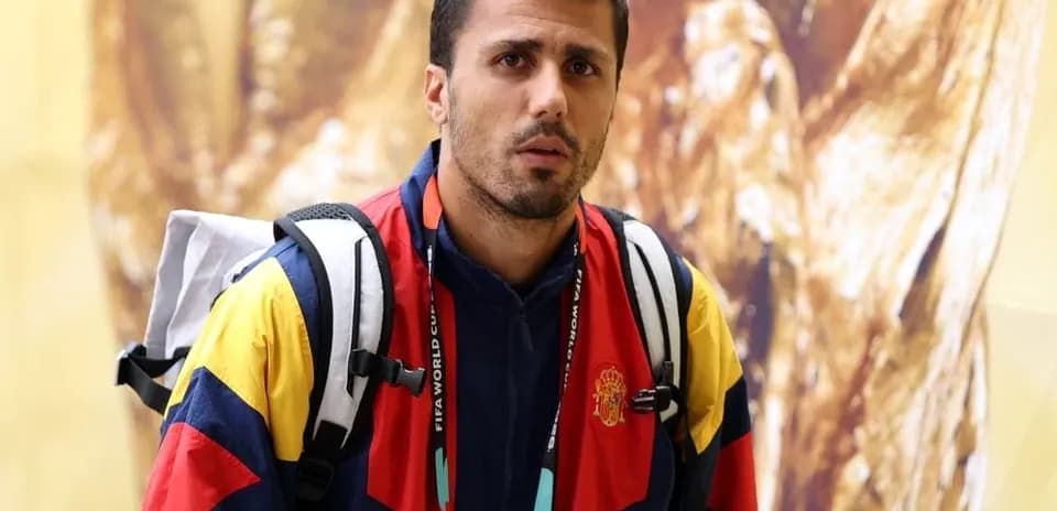 Athlete wearing Spain team colors at event