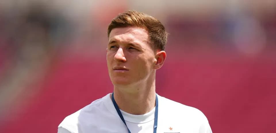 Player wearing England kit during warm-up