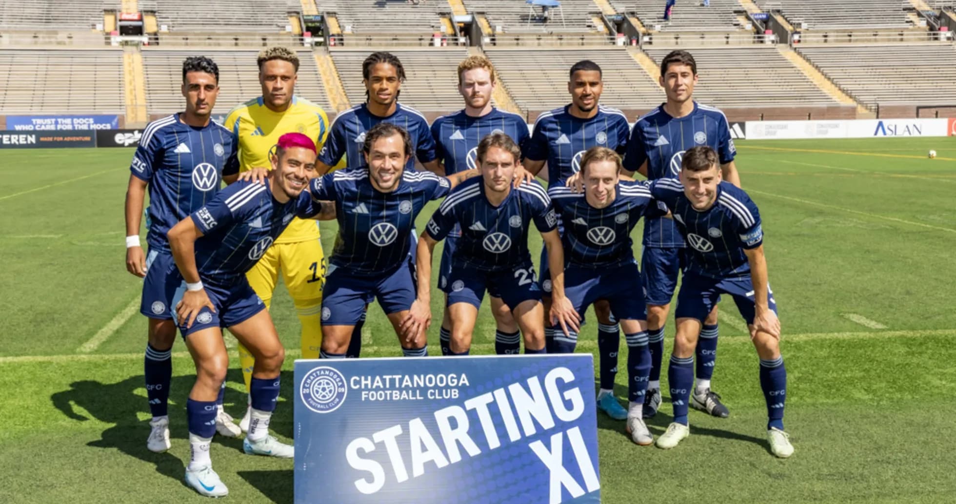 Chattanooga FC starting lineup before match