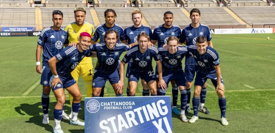 Chattanooga FC starting lineup before match