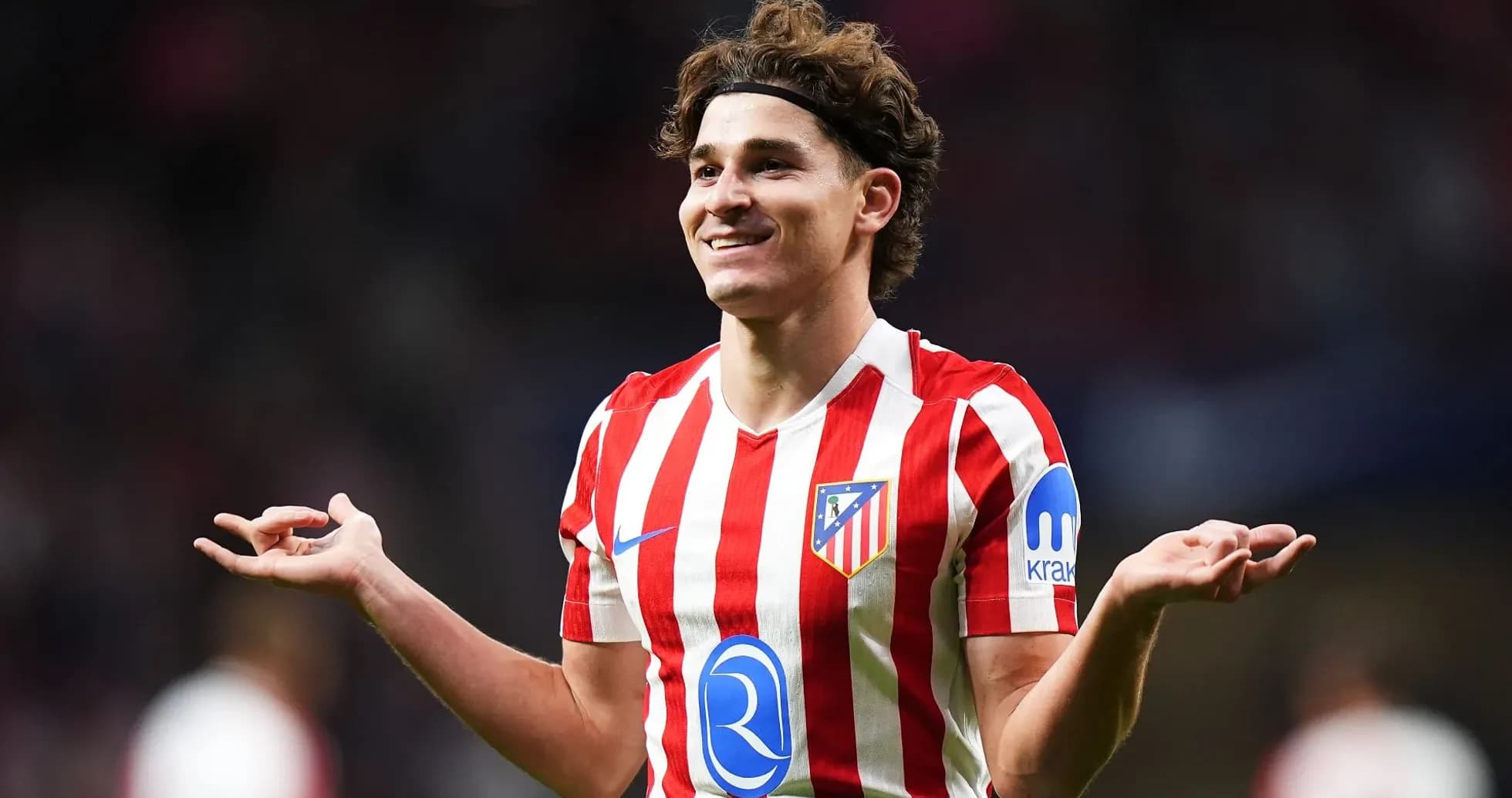 Atletico Madrid player celebrating during match