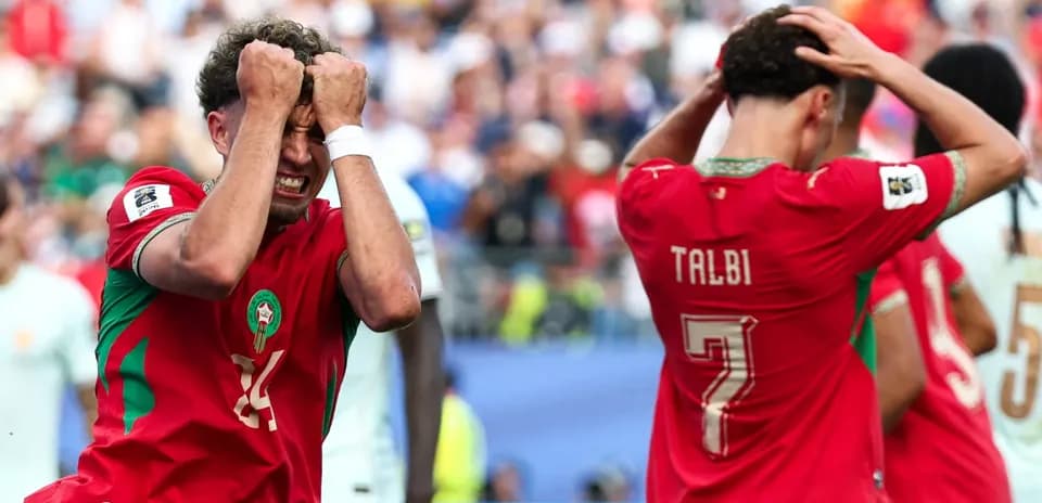 Morocco players reacting during a match