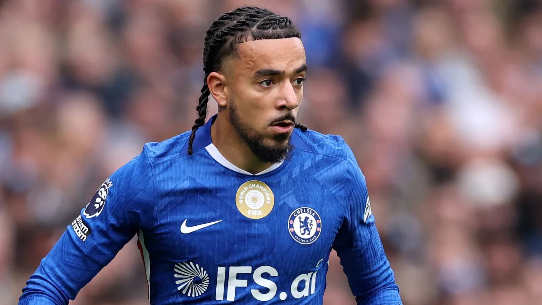 Chelsea player running during a match