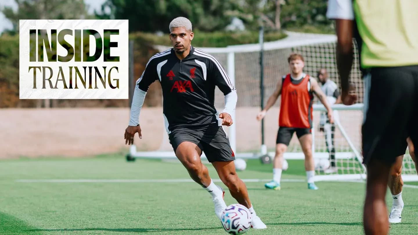Player dribbling a ball during training session Player dribbling a ball during training session