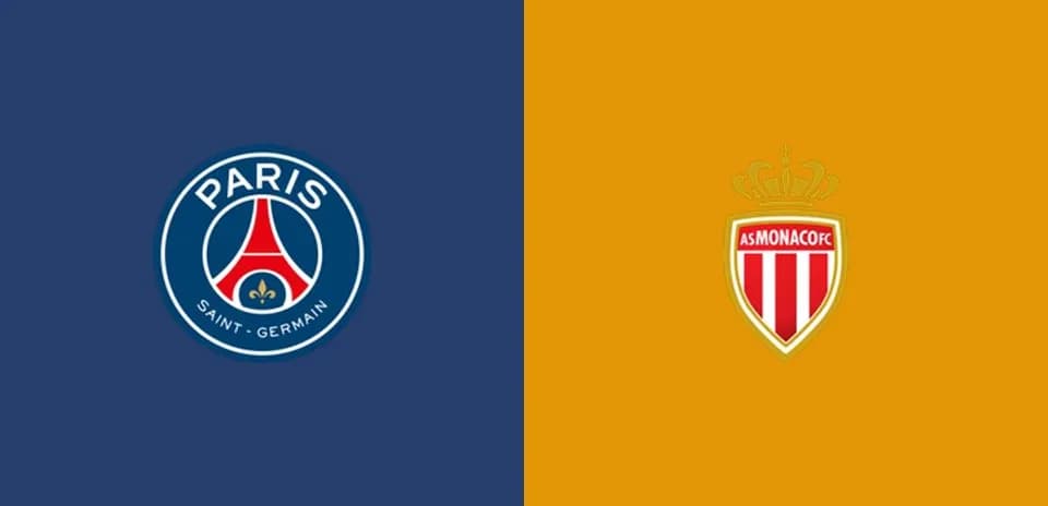 Logos of Paris Saint-Germain and AS Monaco
