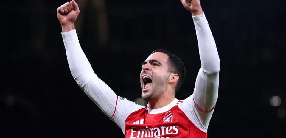 Player celebrating after scoring for Arsenal