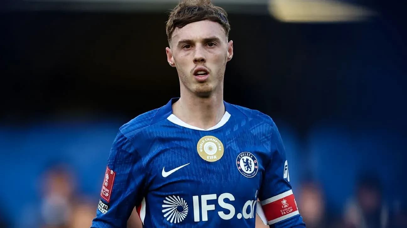 Player in blue Chelsea kit during match
