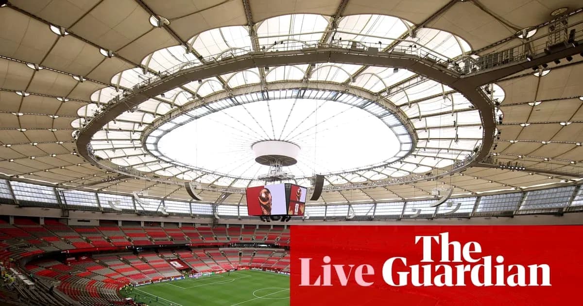 View of stadium interior with roof and seating