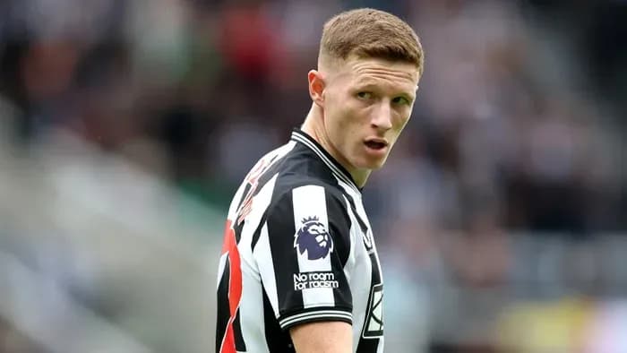 Newcastle player looking towards the crowd during match