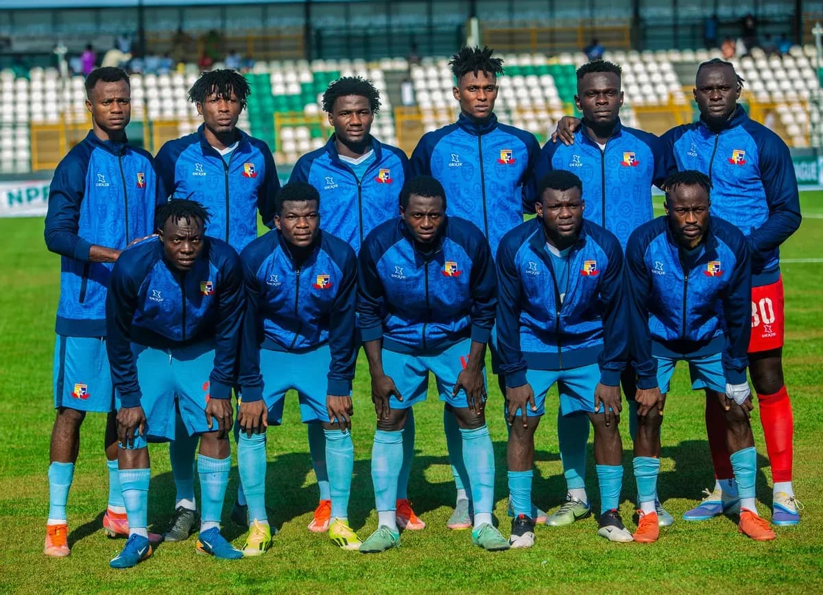 Kano Pillars team posing before the match