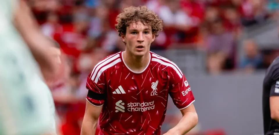 Liverpool player running during a match
