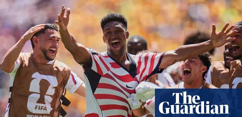 Players celebrating during FIFA World Cup match