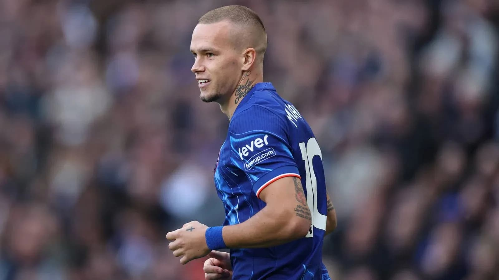 Player wearing blue jersey during a match