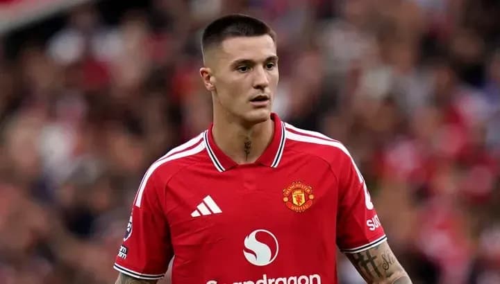 Player in Manchester United jersey during match